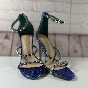 Elegant Blue Strappy Sandals